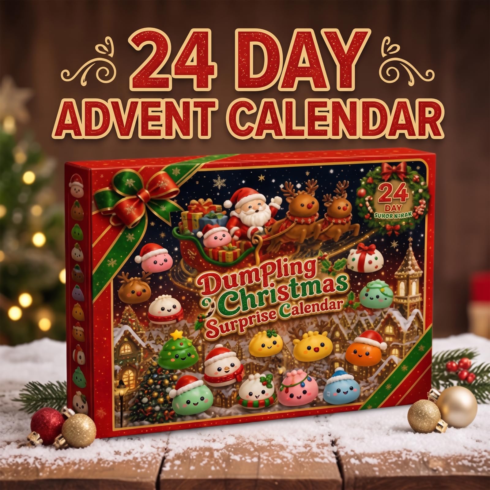 🥟 2026 Christmas Dumpling Squishy Advent Calendar
