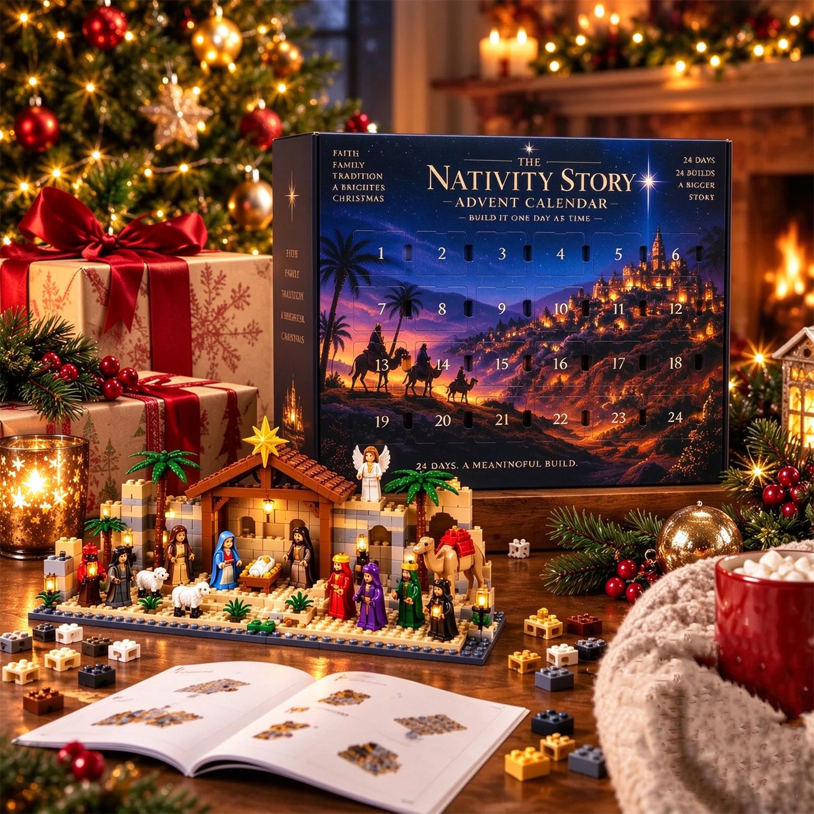 Christian Nativity Building Block Advent Calendar – 24 Days of Christmas