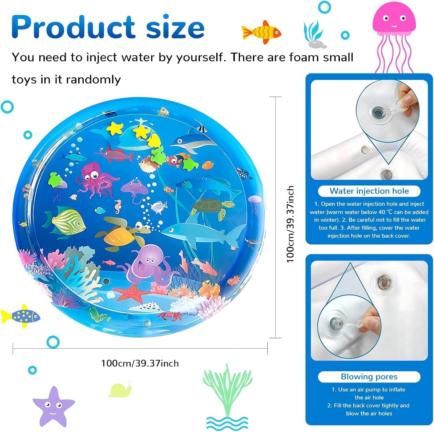 2025 New Thickened Summer Pets Cooling Water Sensory Play Mat for Cats Dog