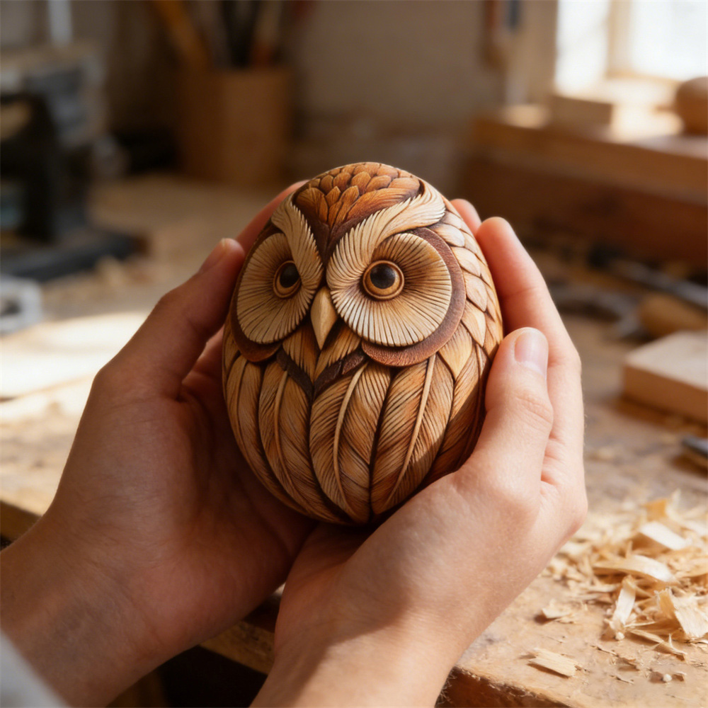 Animal Easter carving craft egg