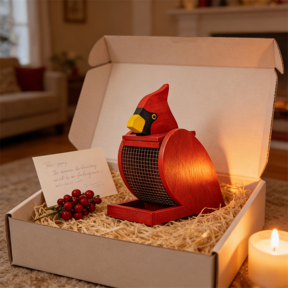 🐦Cardinal Wooden Bird Feeder