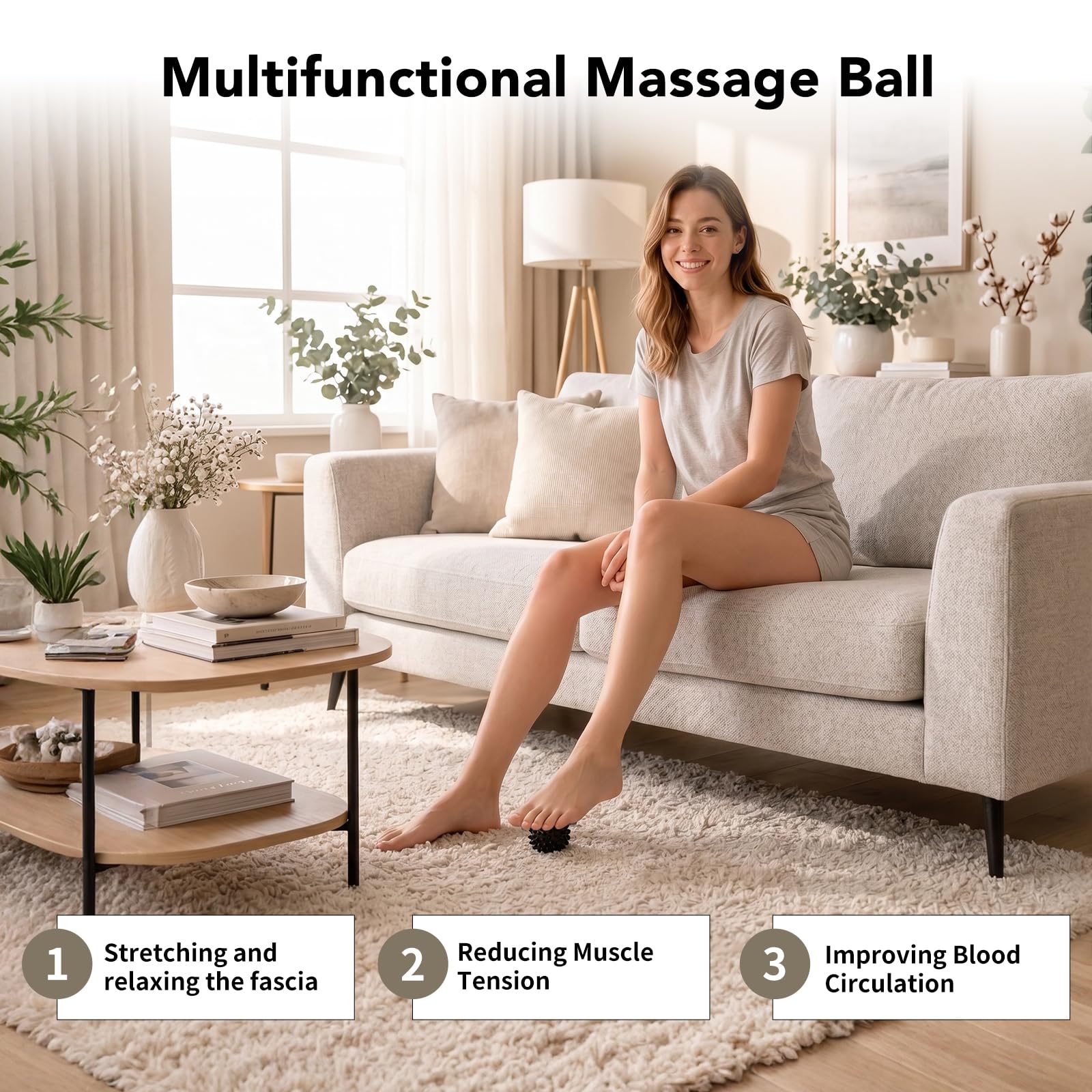 Upgraded Plantar Fasciitis Night Splint + Massage Ball