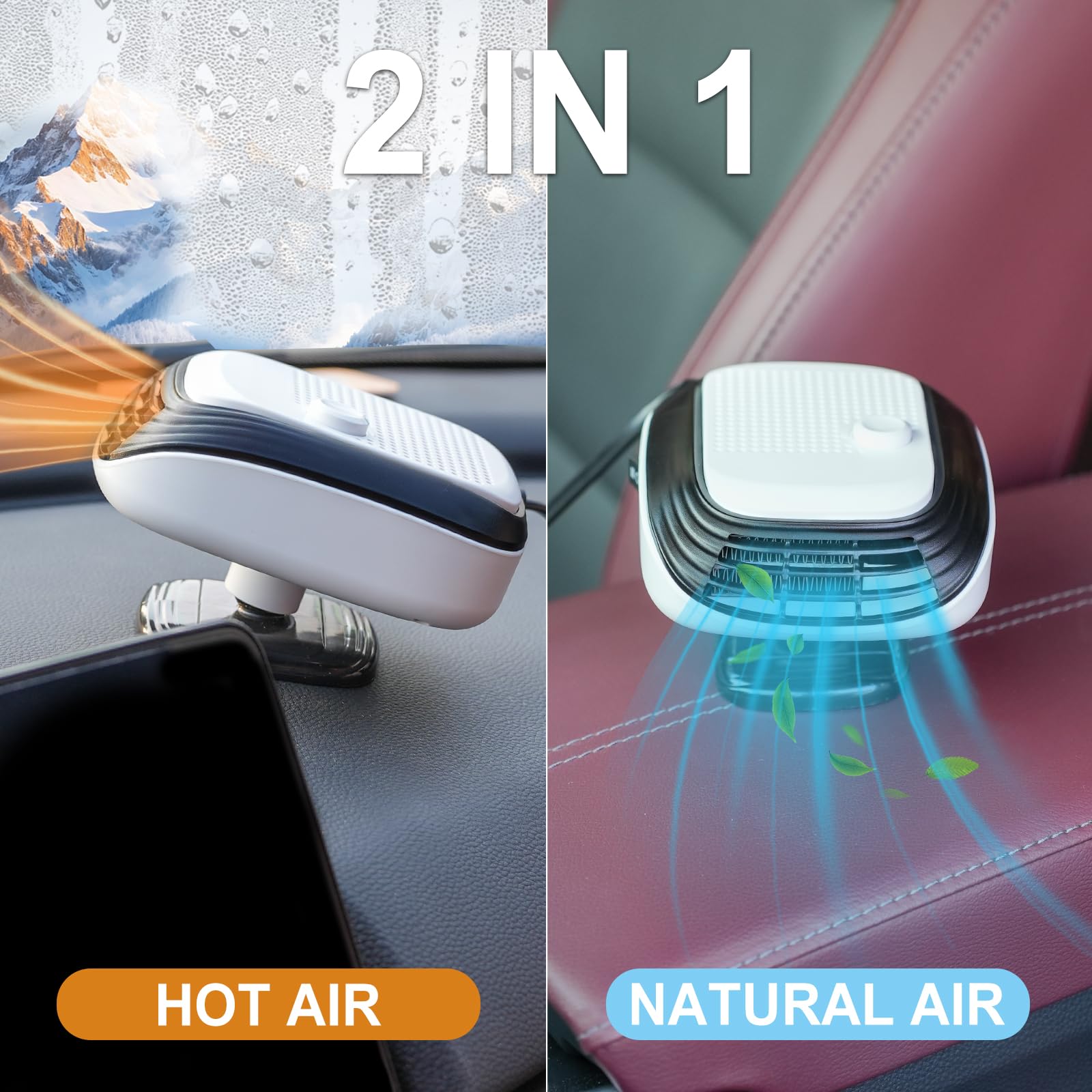 2025 New Portable Car Heater With Windshield Defogger and Defroster