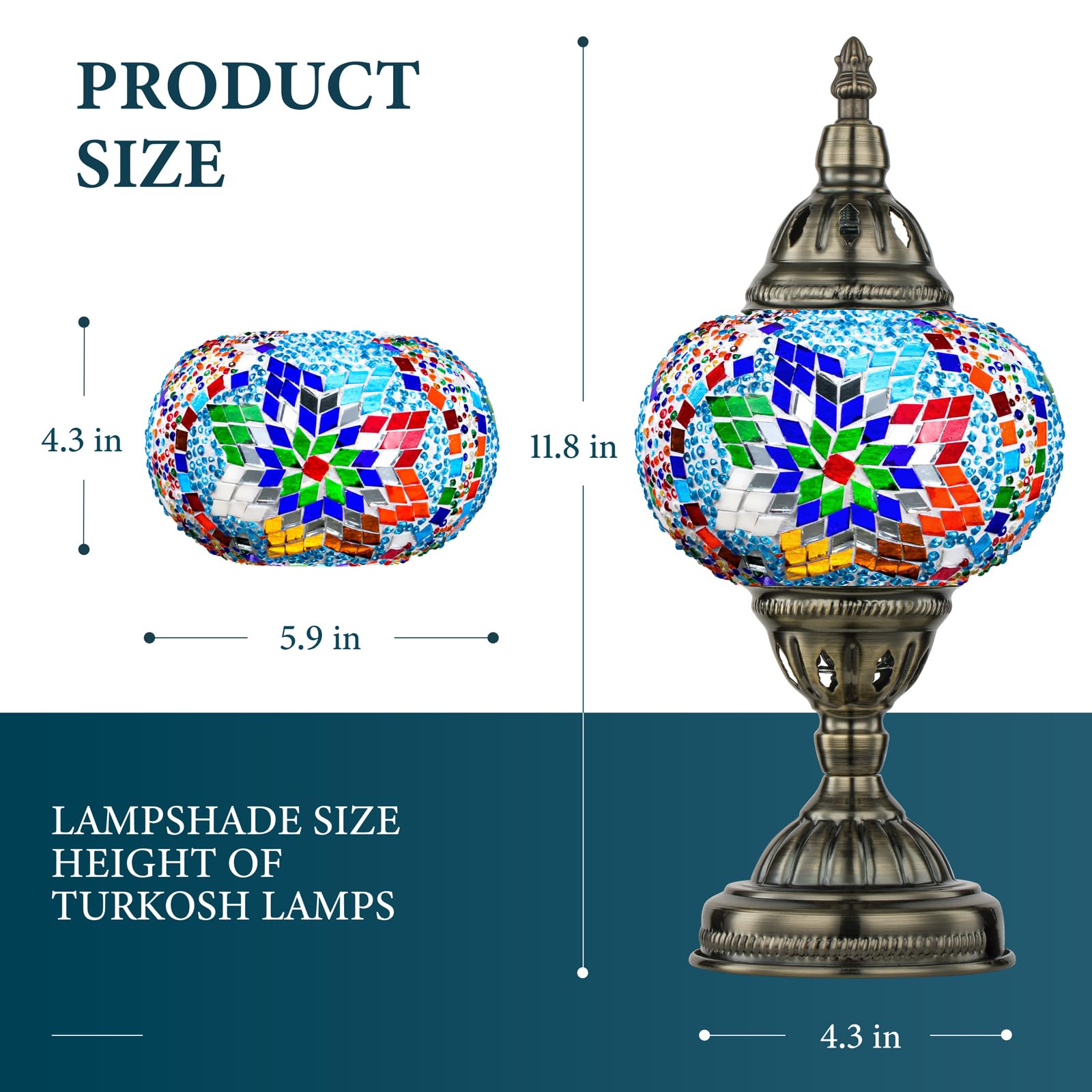 Stained Mosaic Glass Table Lamp