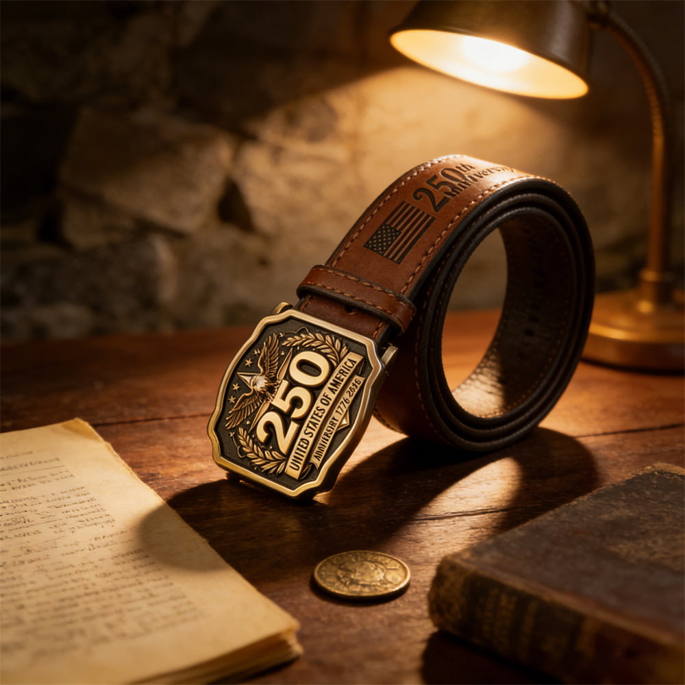 USA 250th Anniversary Commemorative Leather Belt