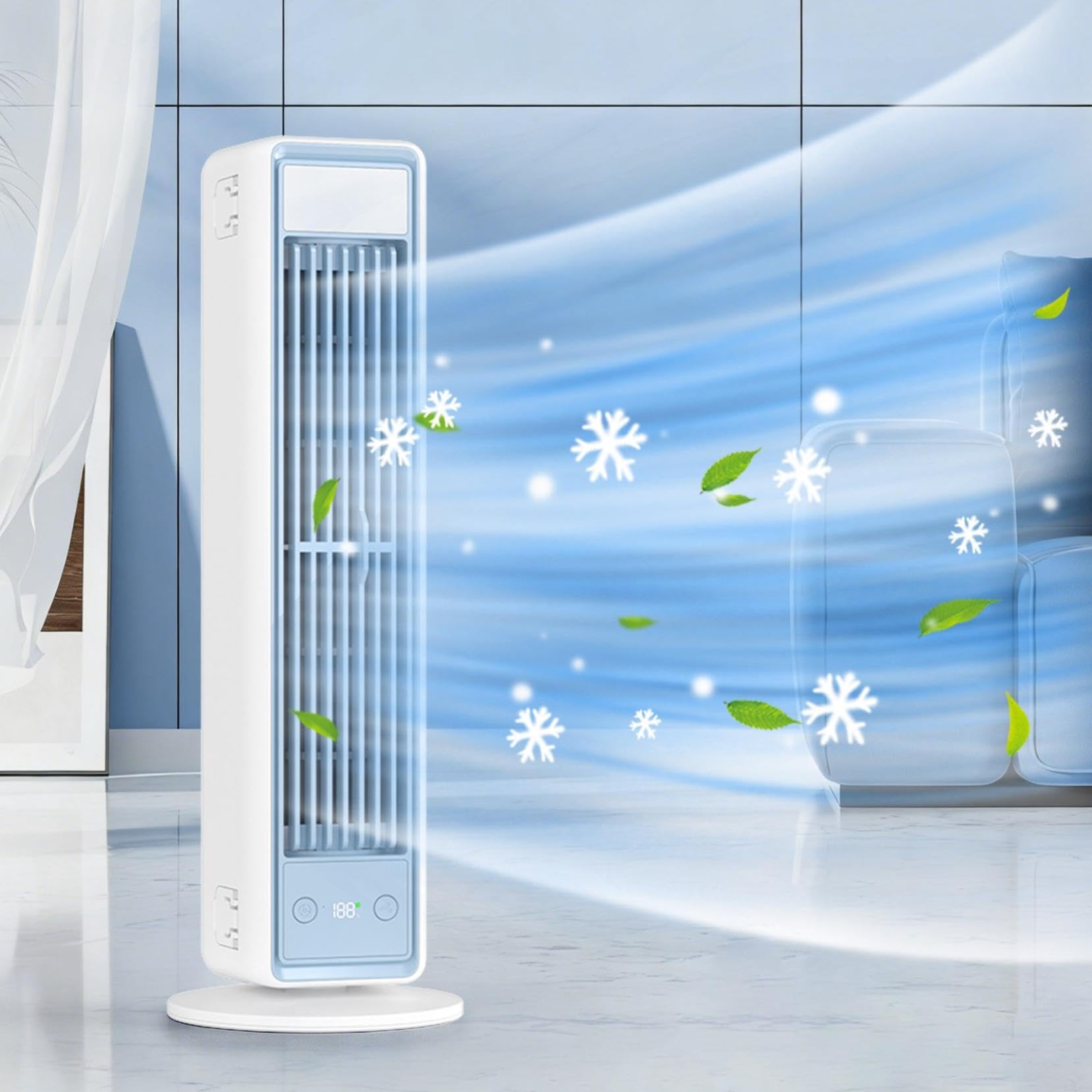 Portable Quiet Oscillating Tower Fan with Remote