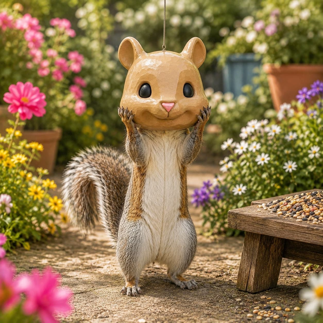 🐿️Funny Squirrel Head Feeder