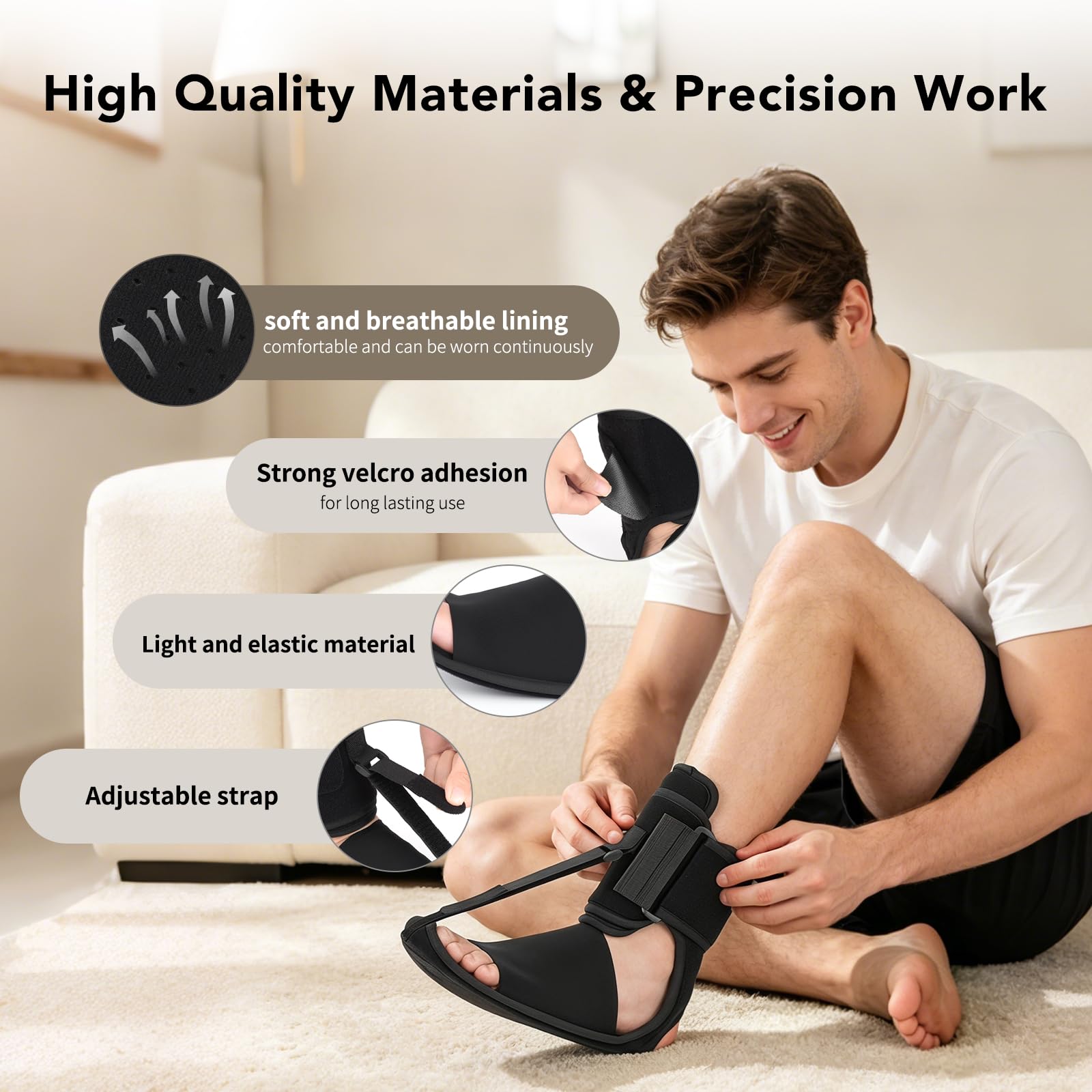 Upgraded Plantar Fasciitis Night Splint + Massage Ball