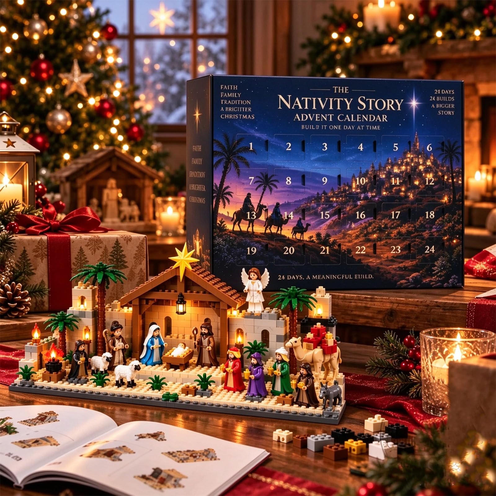 Christian Nativity Building Block Advent Calendar – 24 Days of Christmas