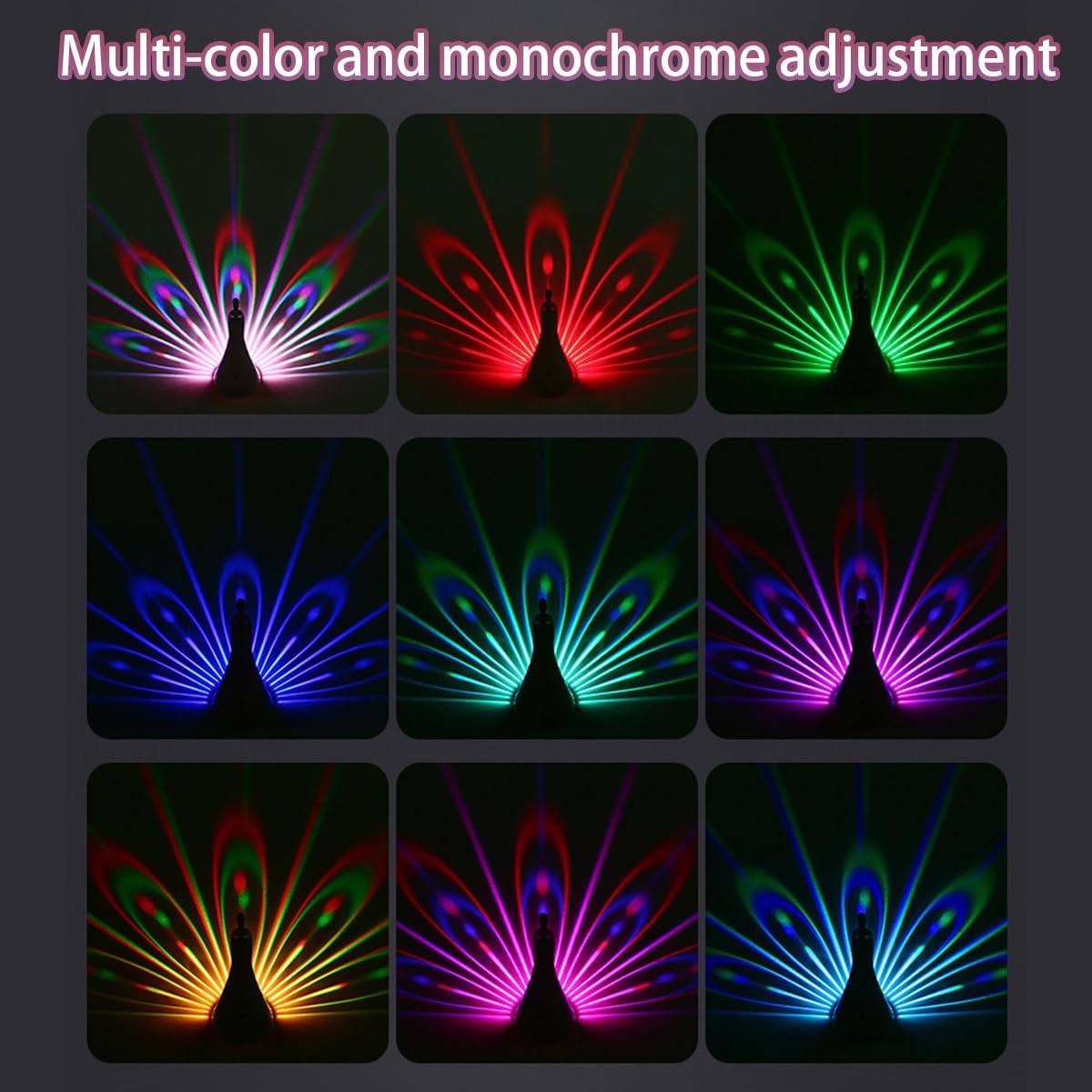 Peacock Projection Desk Lamp