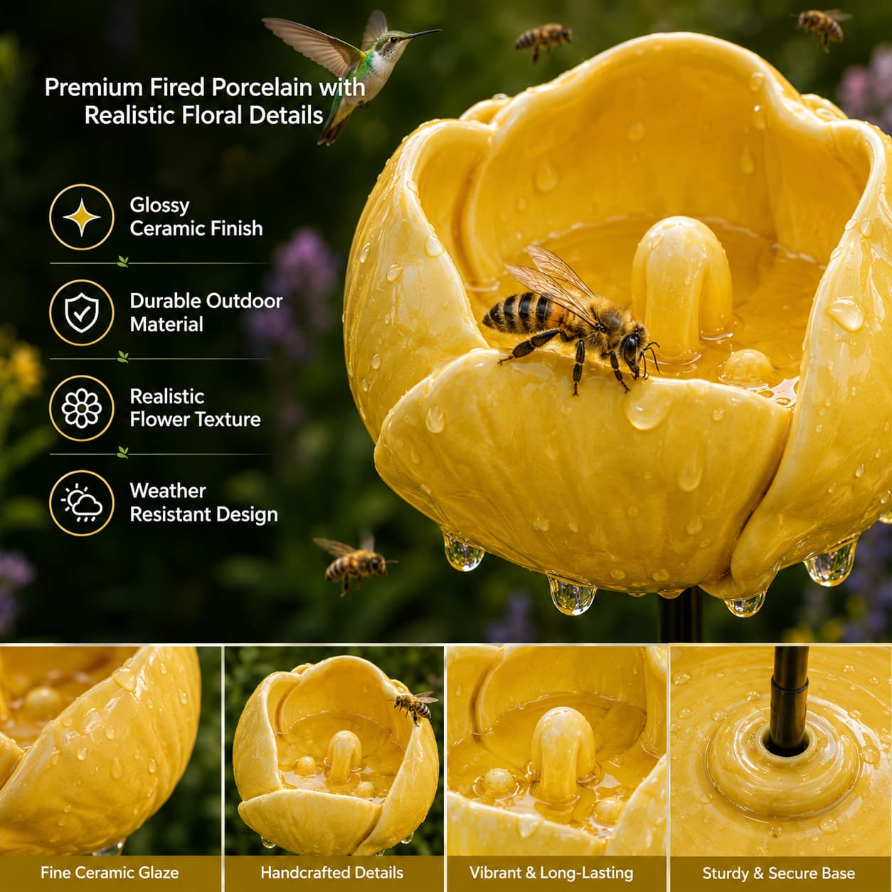 🐝Ceramic Bee Watering Station for Garden