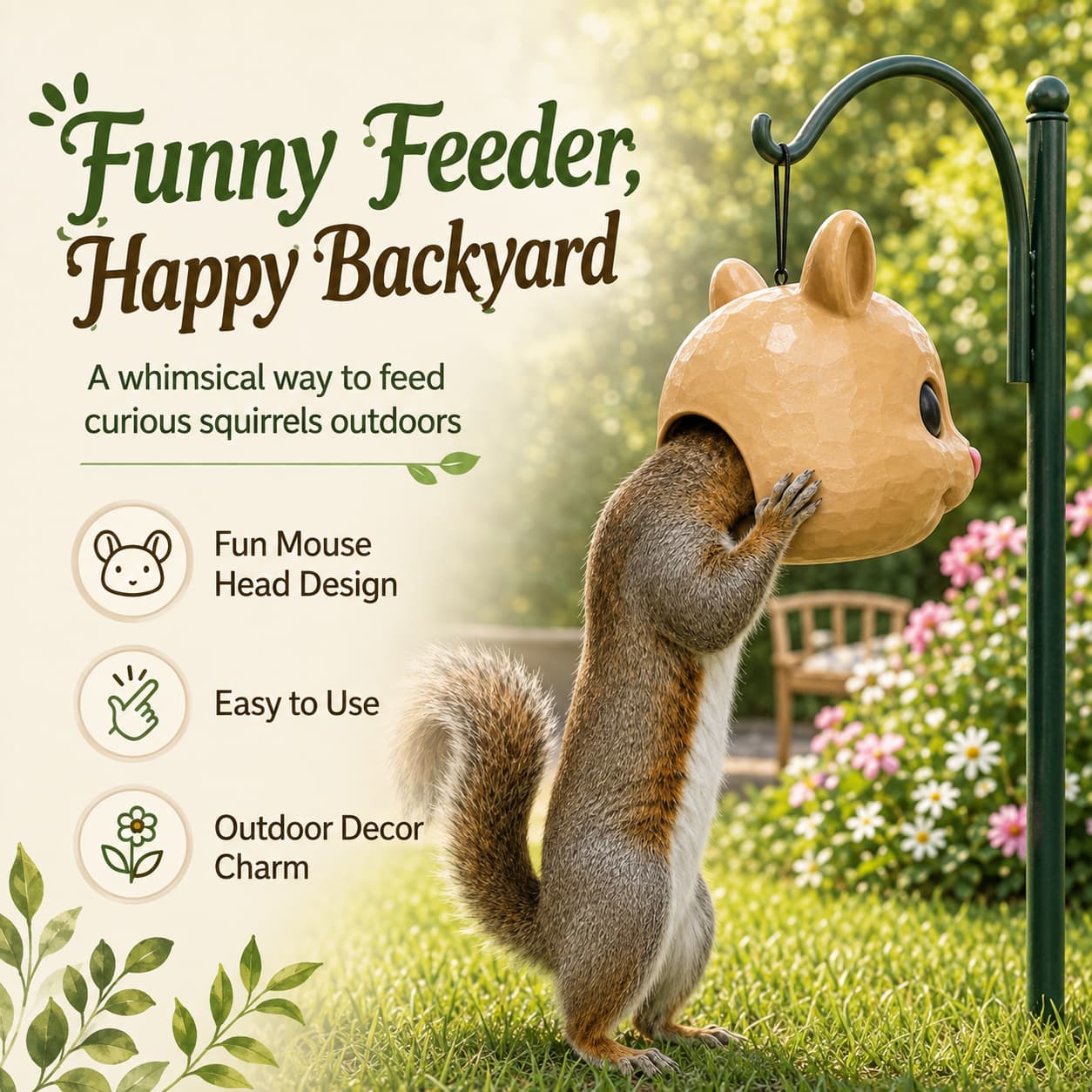 🐿️Funny Squirrel Head Feeder