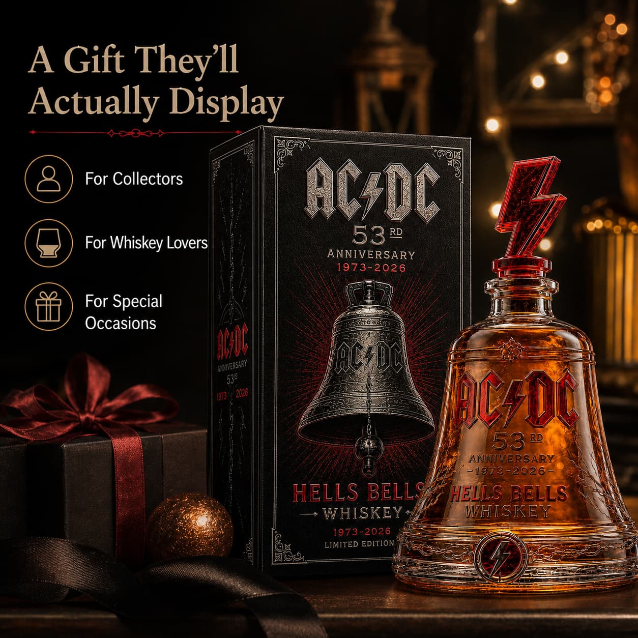 Anniversary Bell Collector Whiskey Bottle