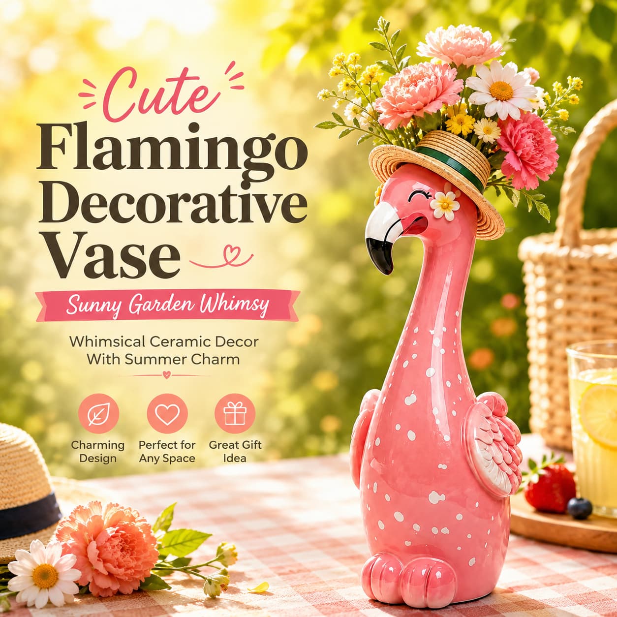 🦩Cute Flamingo Decorative Vase