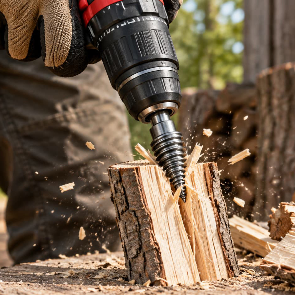 🔥 Firewood Drill Bit – The Easier Way To Split Firewood