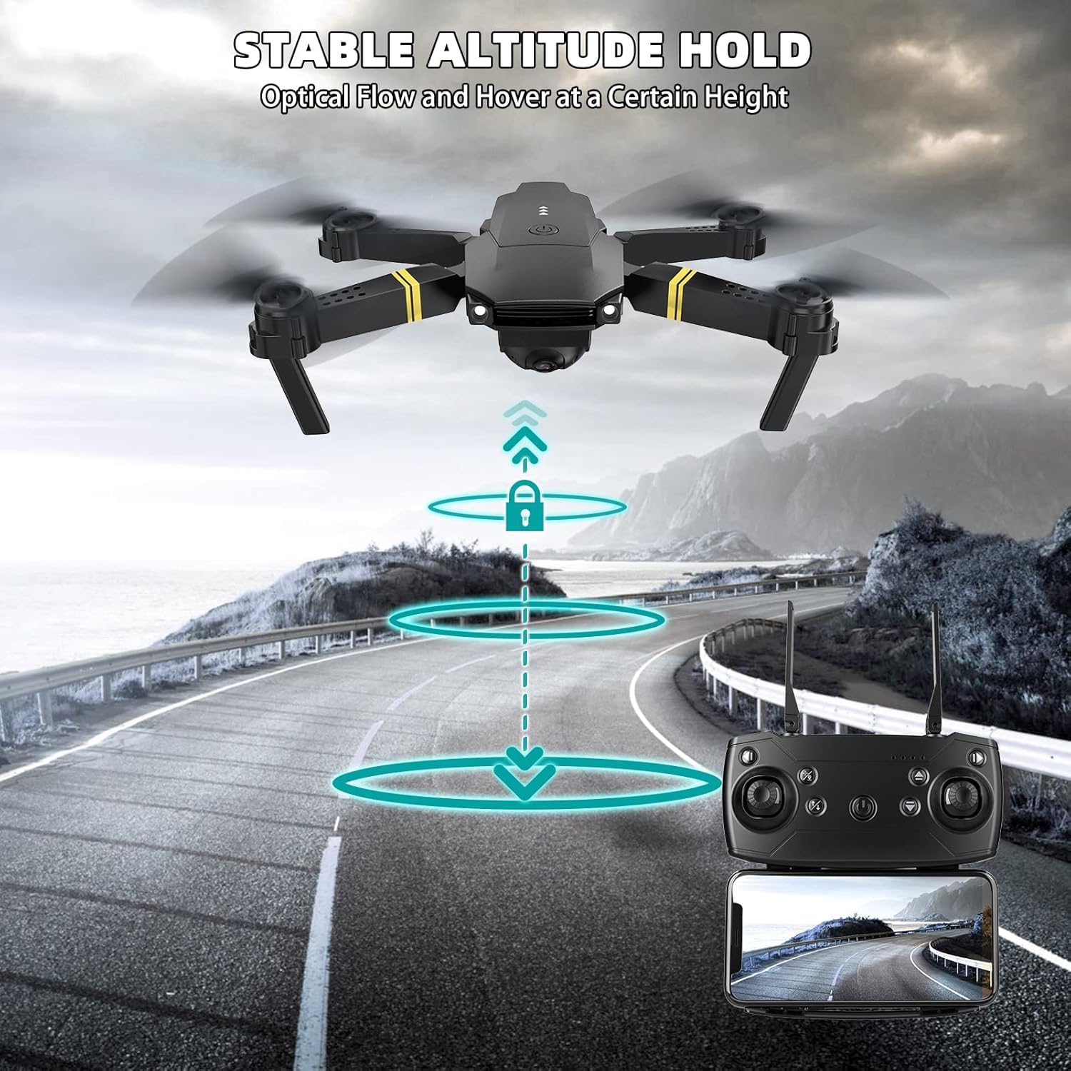🚁Foldable 1080P FPV Camera Drone – Beginner-Friendly Mini Quadcopter