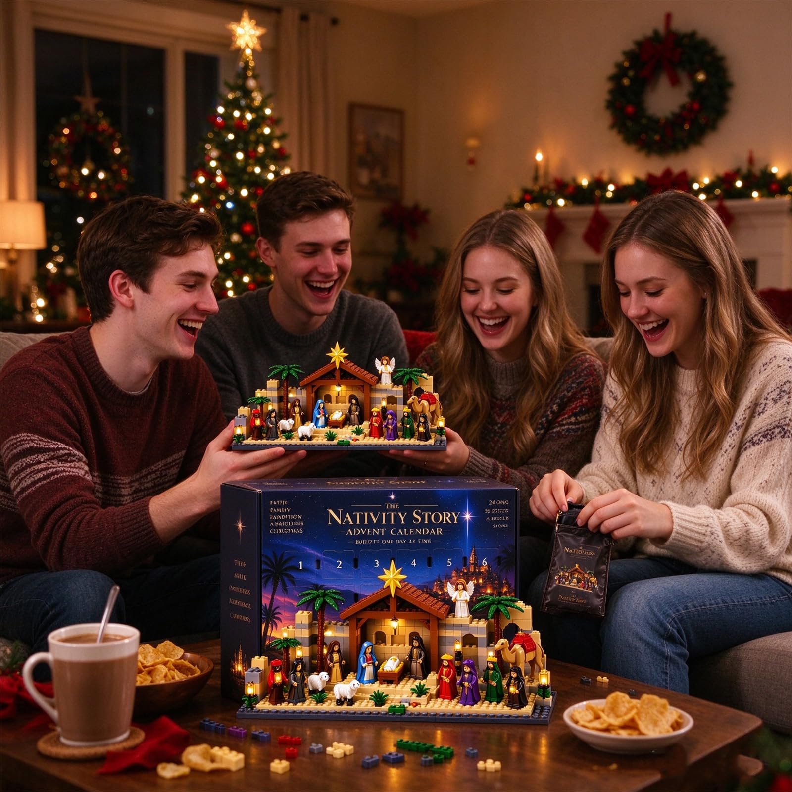 Christian Nativity Building Block Advent Calendar – 24 Days of Christmas