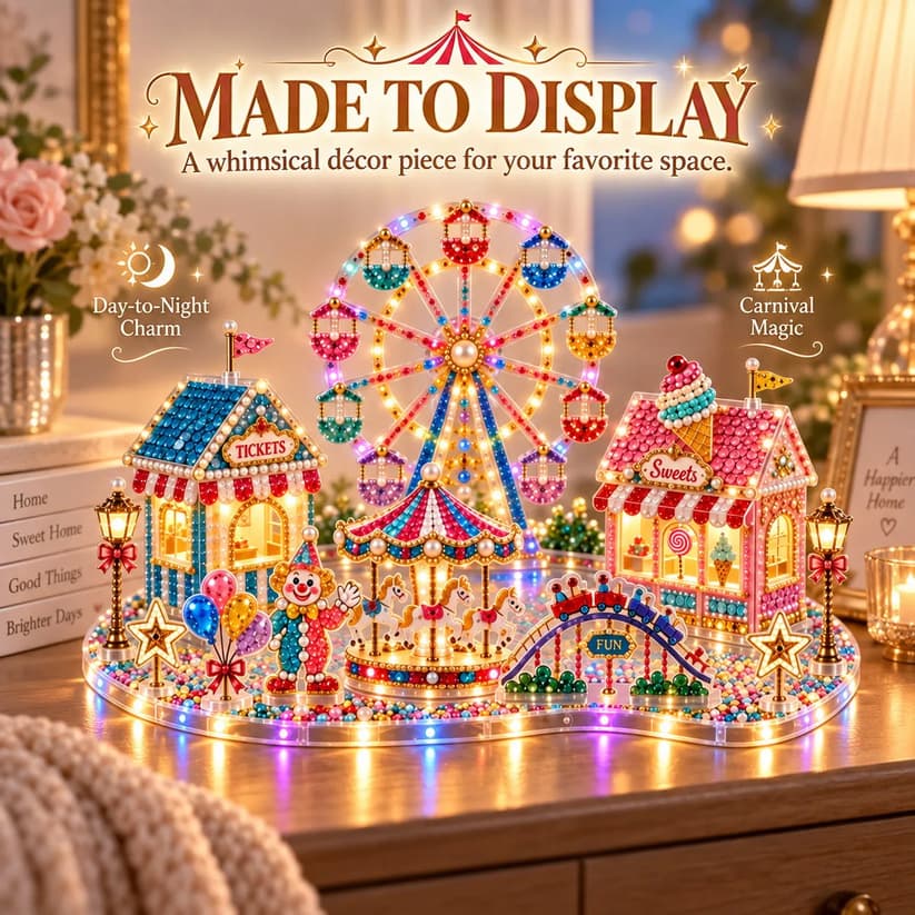 🎄3D Christmas Village Gem Art DIY Kit