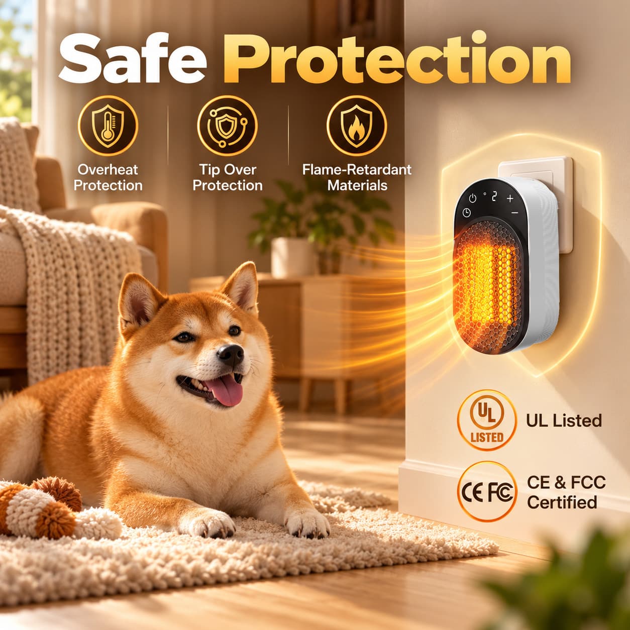 🔥Plug-In Ceramic Space Heater — Fast Warmth, 40% Energy Savings & Flexible Comfort