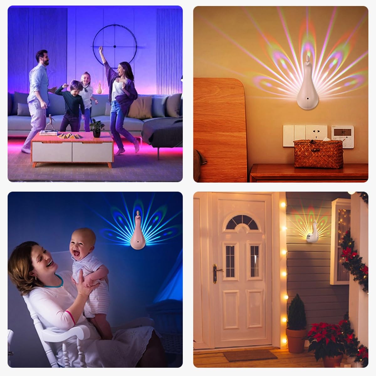 Peacock Projection Desk Lamp