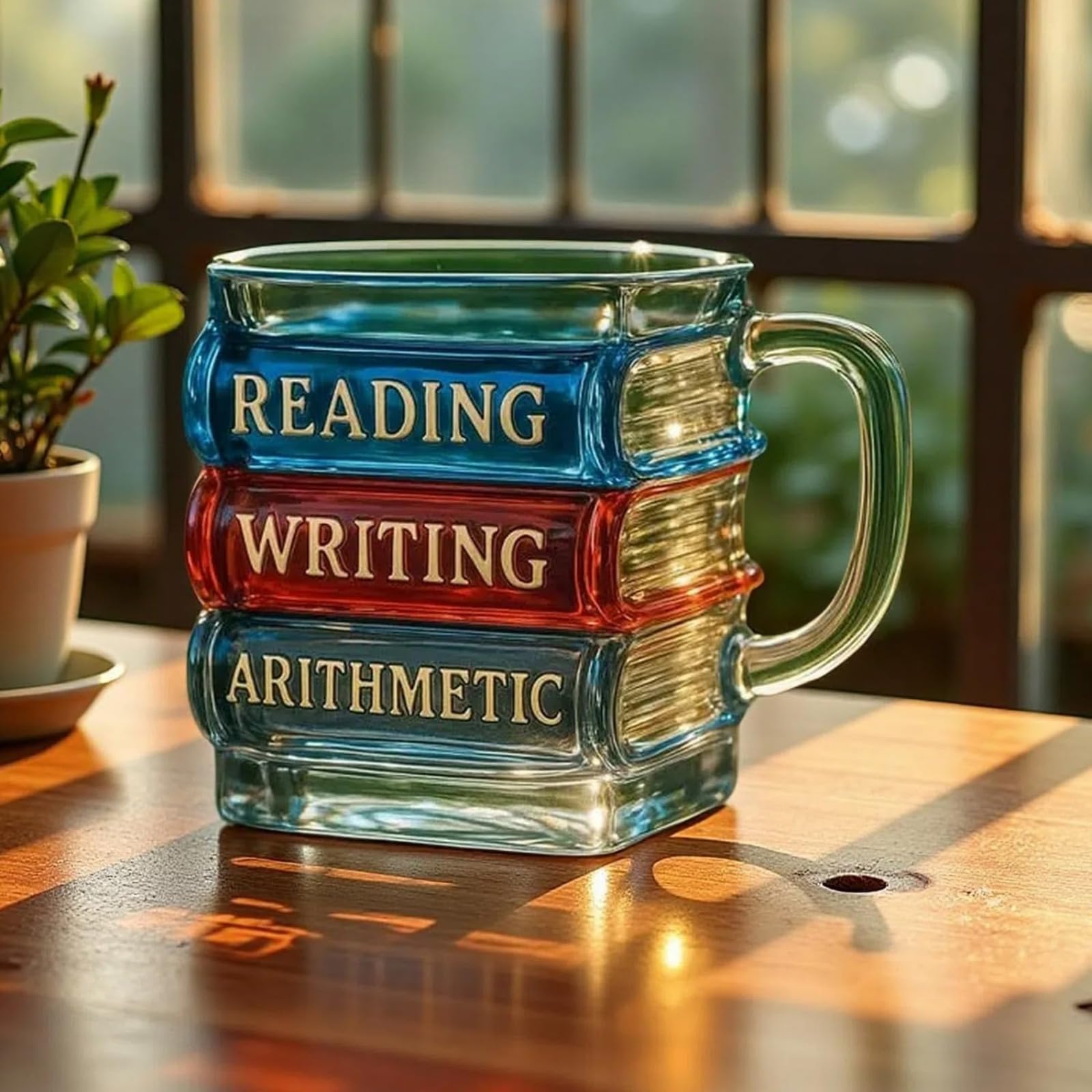 📚Painted Book Mug
