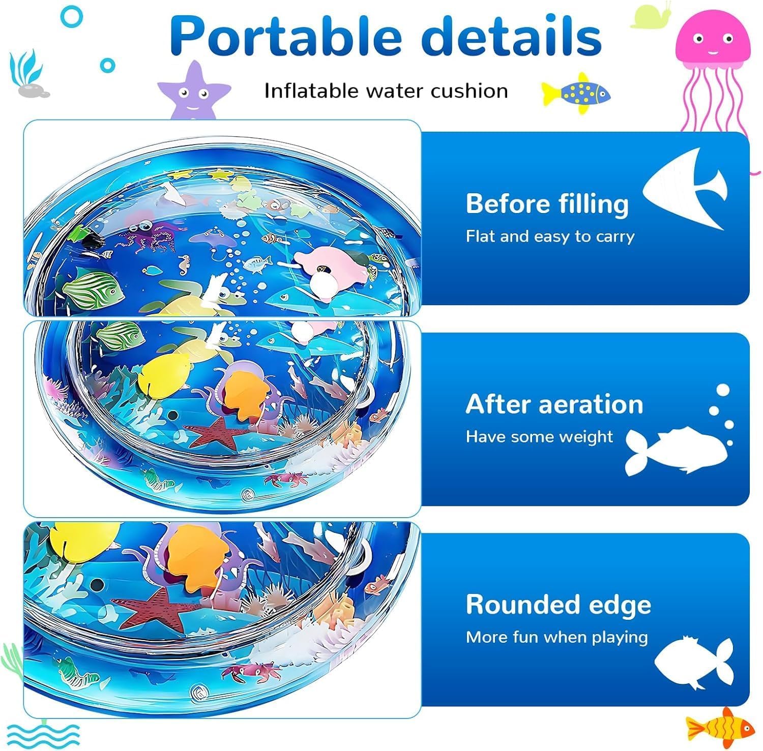 2025 New Thickened Summer Pets Cooling Water Sensory Play Mat for Cats Dog