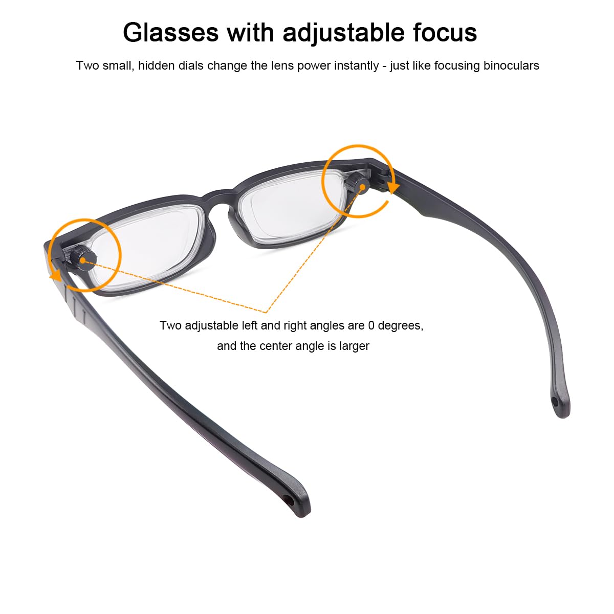 ADJUSTABLE FOCUS GLASSES NEAR AND FAR SIGHT