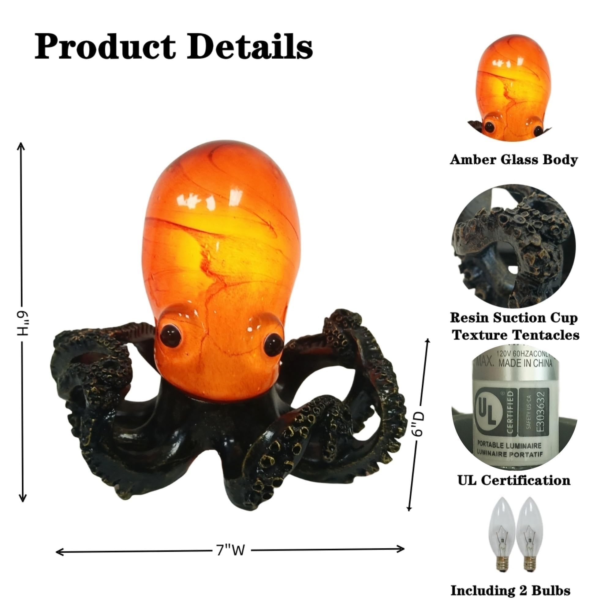 🐙Coastal Octopus Table Lamp