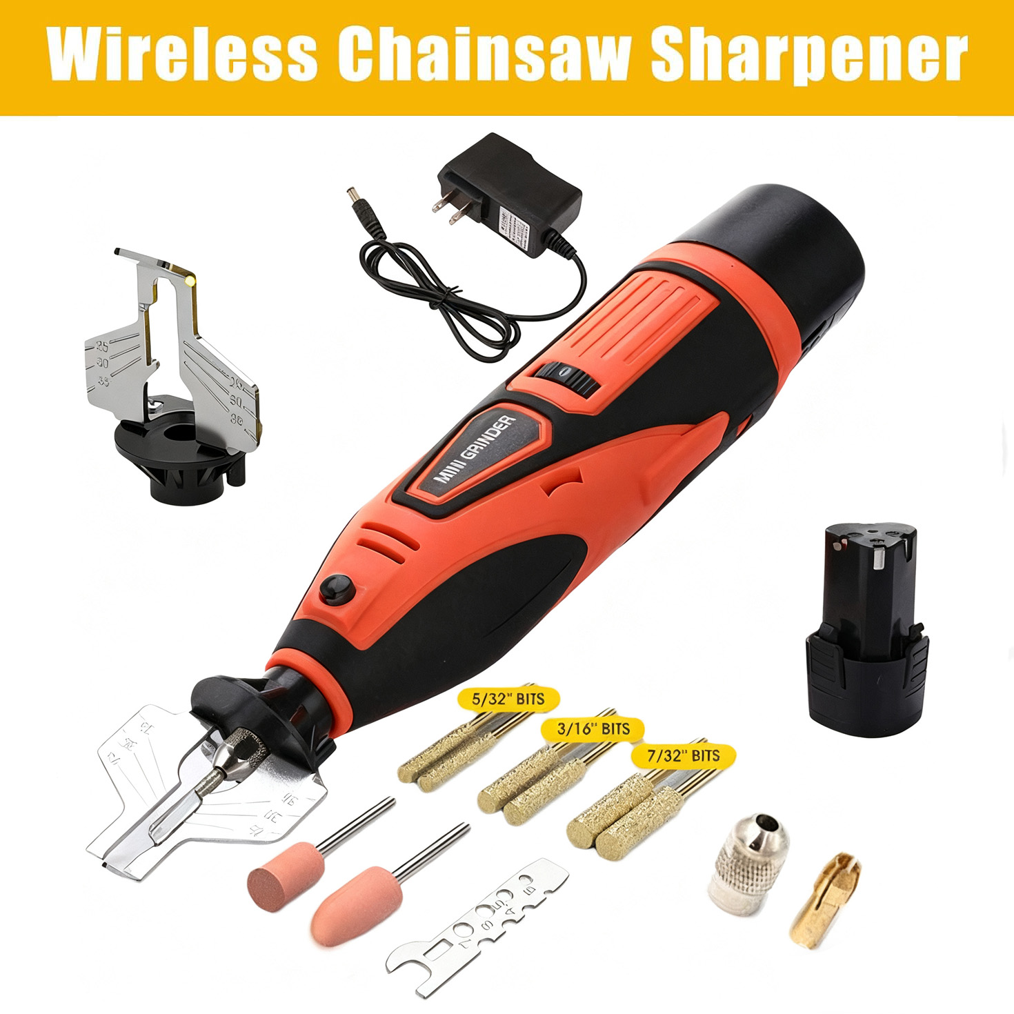 Cordless Electric Chainsaw Sharpener Kit