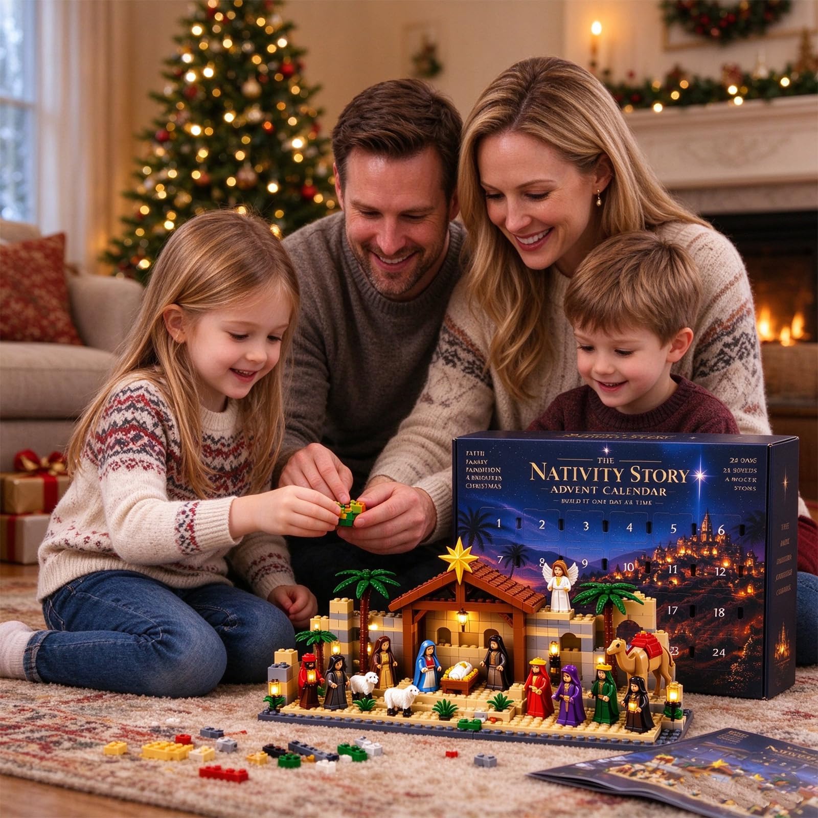 Christian Nativity Building Block Advent Calendar – 24 Days of Christmas