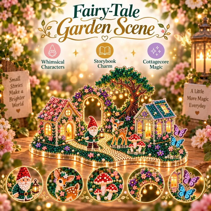 🎄3D Christmas Village Gem Art DIY Kit