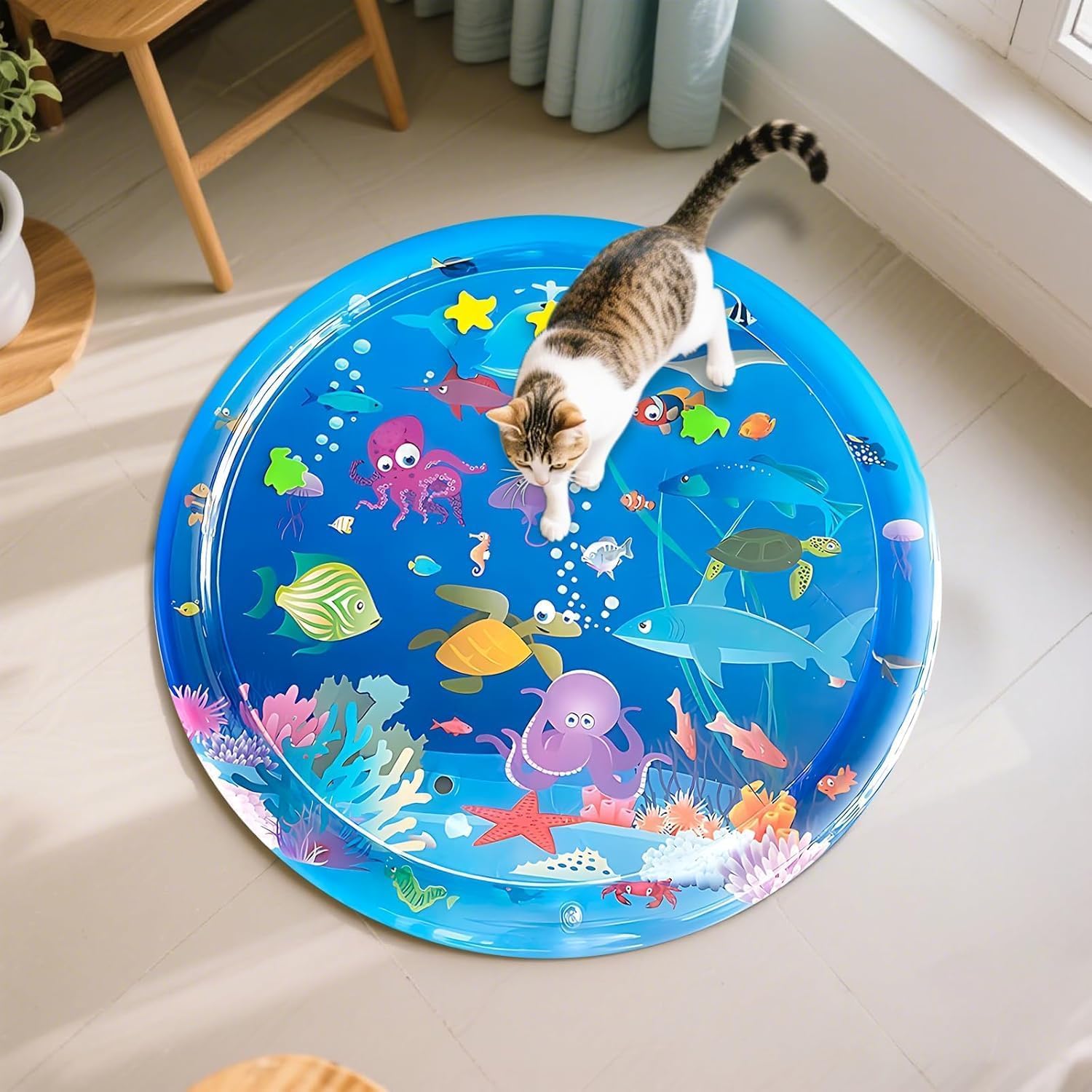2025 New Thickened Summer Pets Cooling Water Sensory Play Mat for Cats Dog