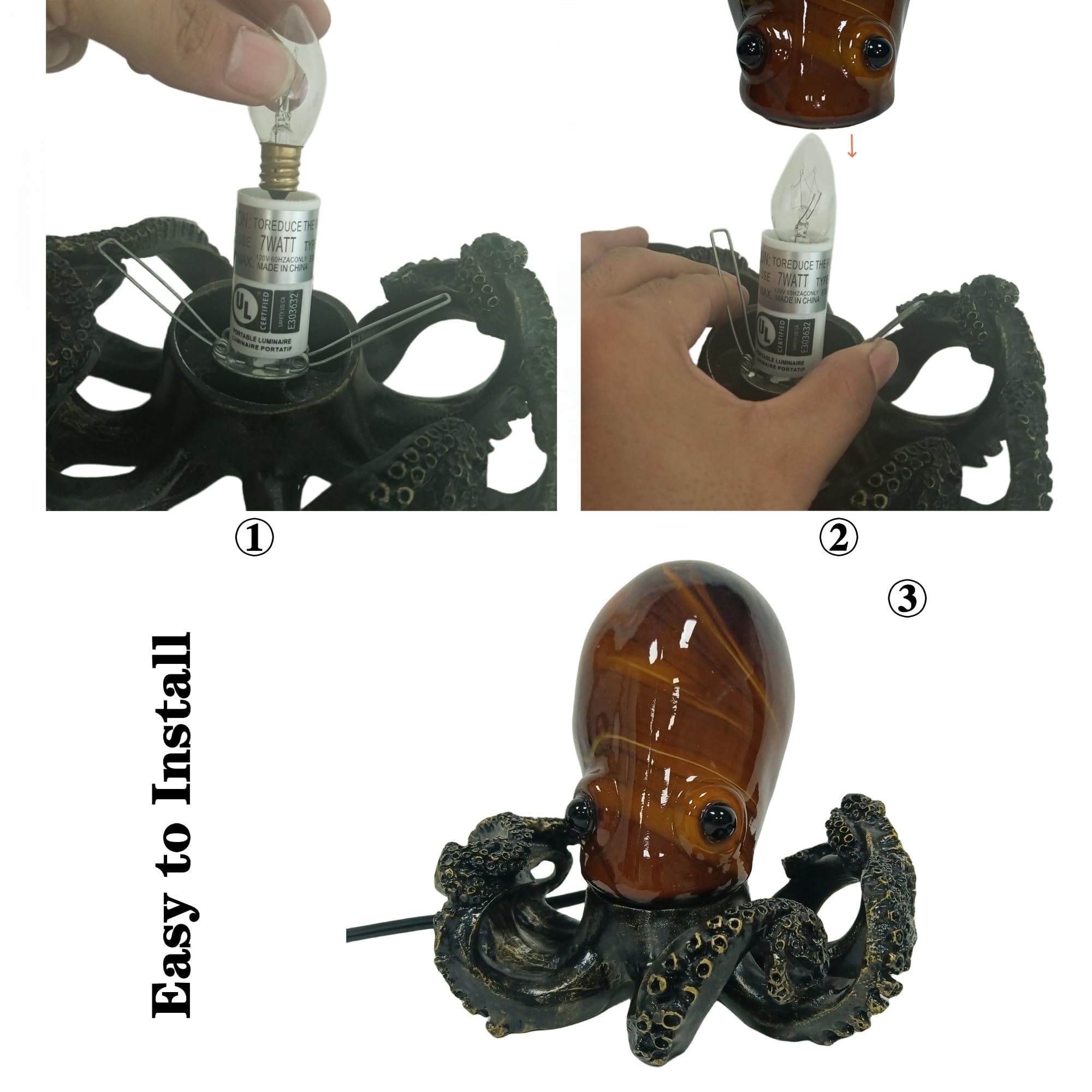 🐙Coastal Octopus Table Lamp