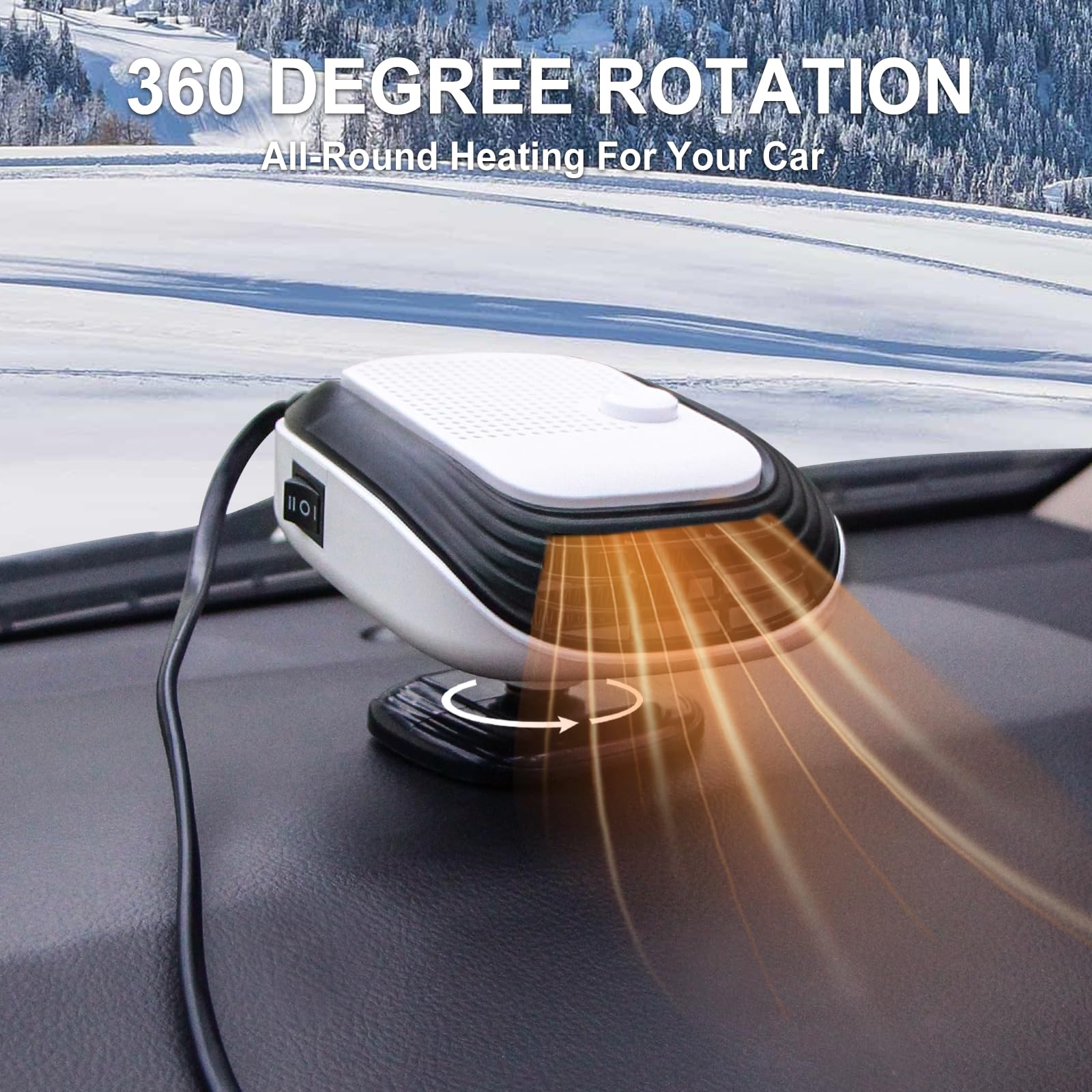 2025 New Portable Car Heater With Windshield Defogger and Defroster