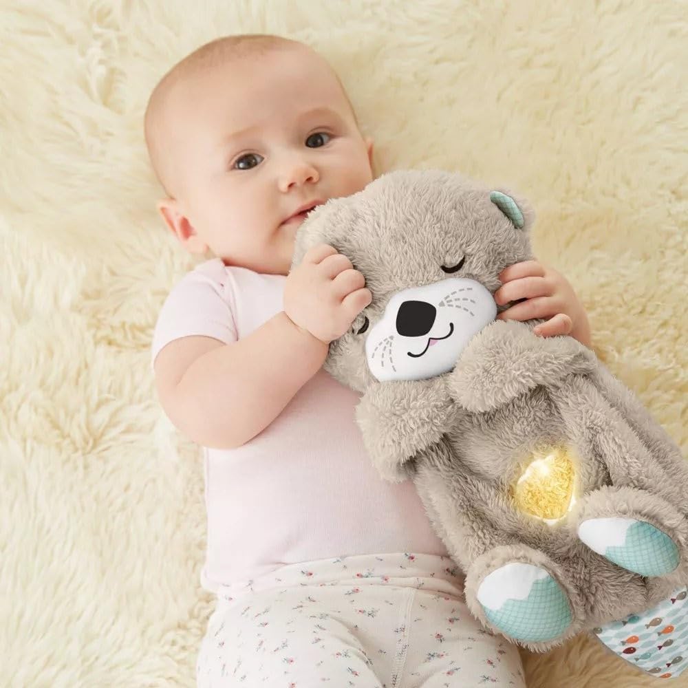 Breathing Stuffed Smile Otter Baby Toys