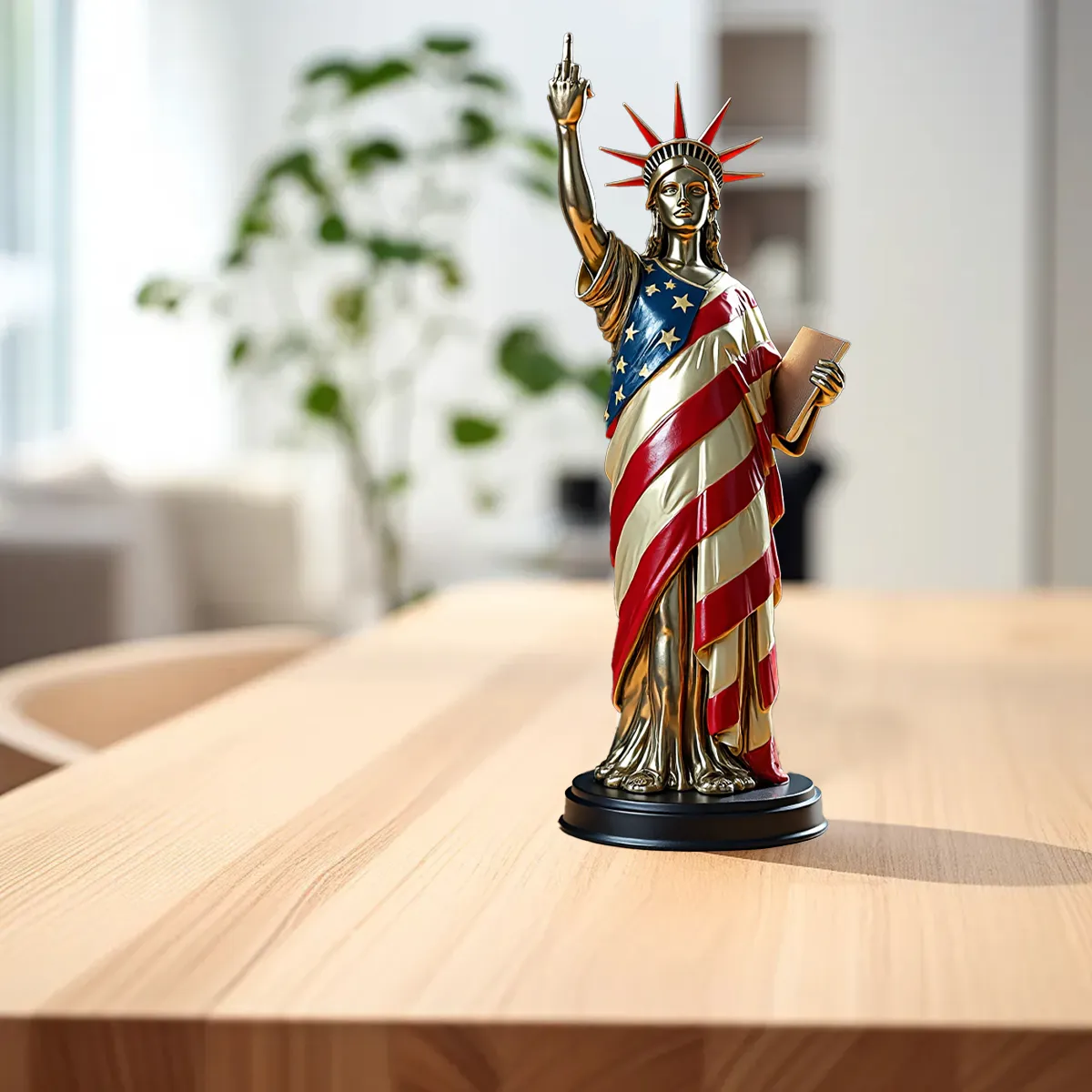 🖕🗽 ​​Defy the Status Quo with This Audacious Freedom Statue – Where Patriotism Meets Playful Defiance!​