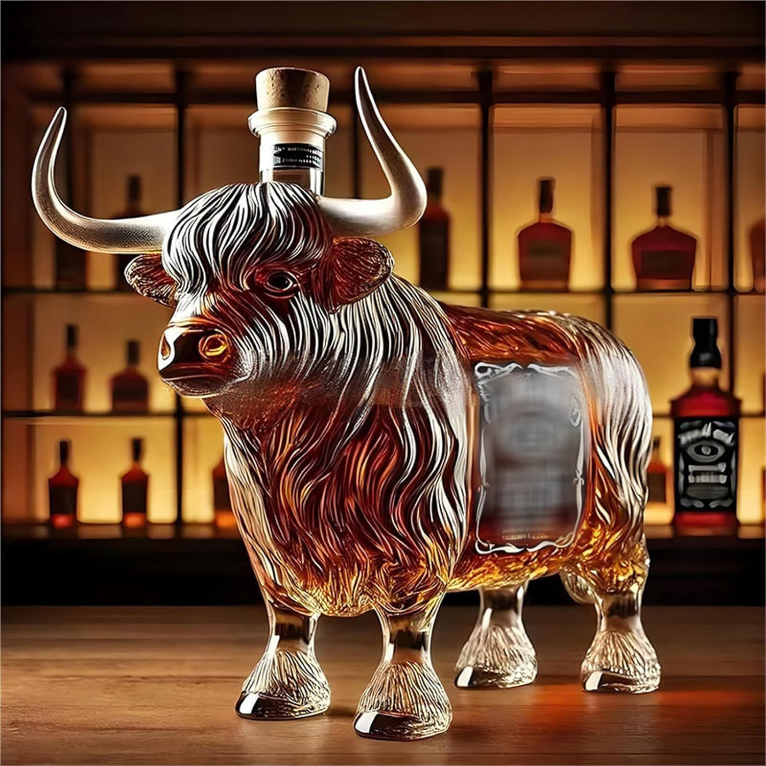 Bull Whiskey Bottle