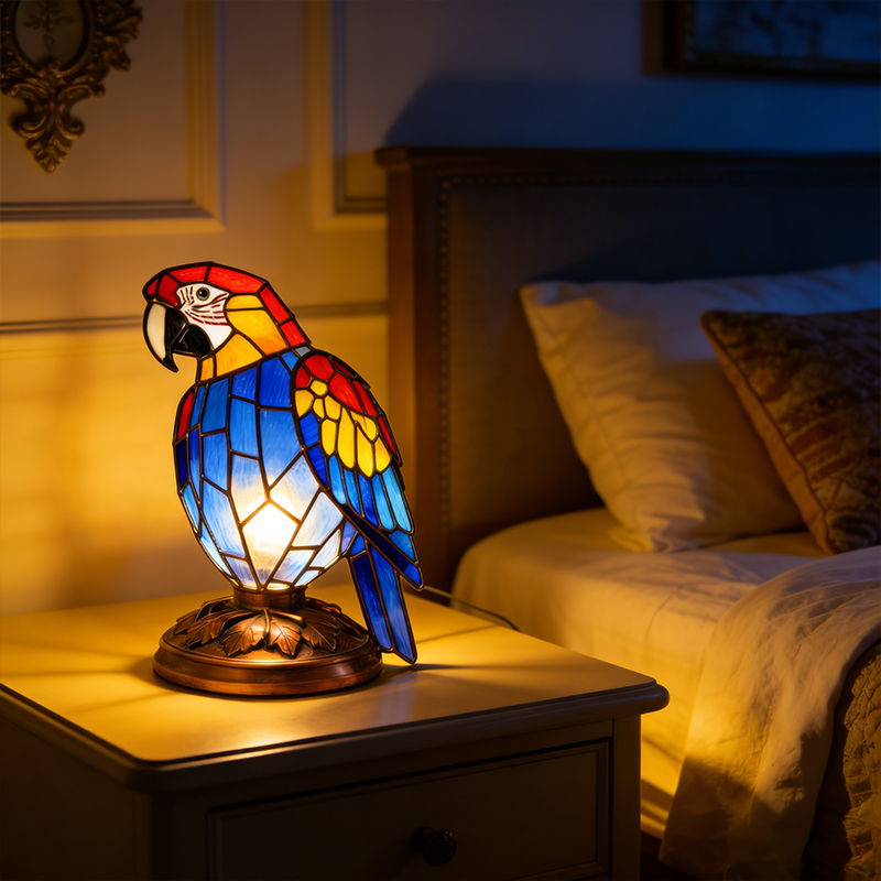 🦜✨ European-Style Parrot Resin Night Light (USB Warm Glow) ✨🦜