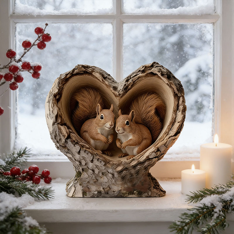 🐿️💖 Squirrel Couple Acrylic Plaque – Heartfelt Gift for Couples 💖🐿️