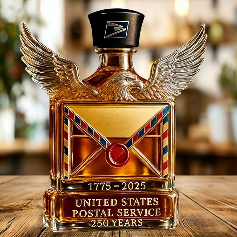 US Postal Service 250 Years 1775-2025 Whiskey Bottle