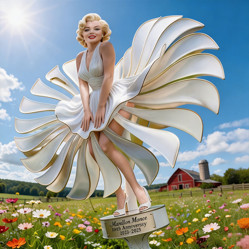 👑 Marilyn Monroe 100th Anniversary Garden Statue – Timeless Icon ✨