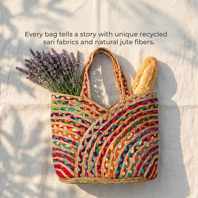 🌈 Colorful Woven Artisan Tote Bag – Boho Summer Essential ✨