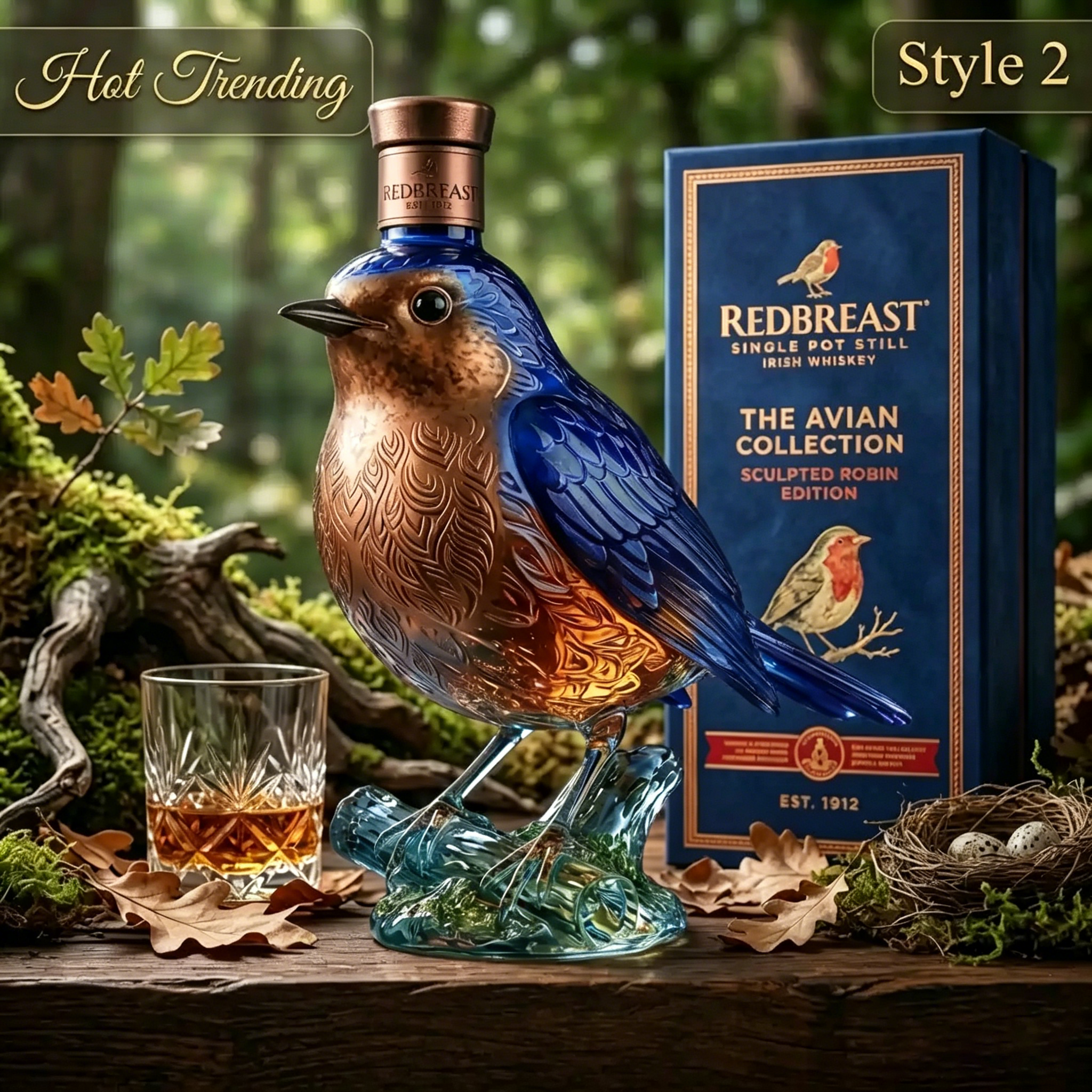 Redbreast Sculpted Robin Glass – Collector’s Edition