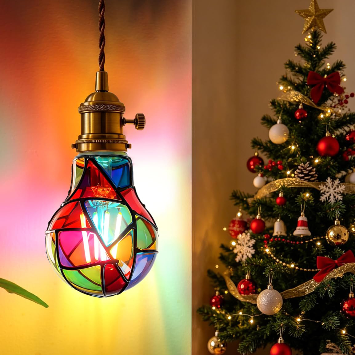Colorful Mosaic Glass LED Light Bulb