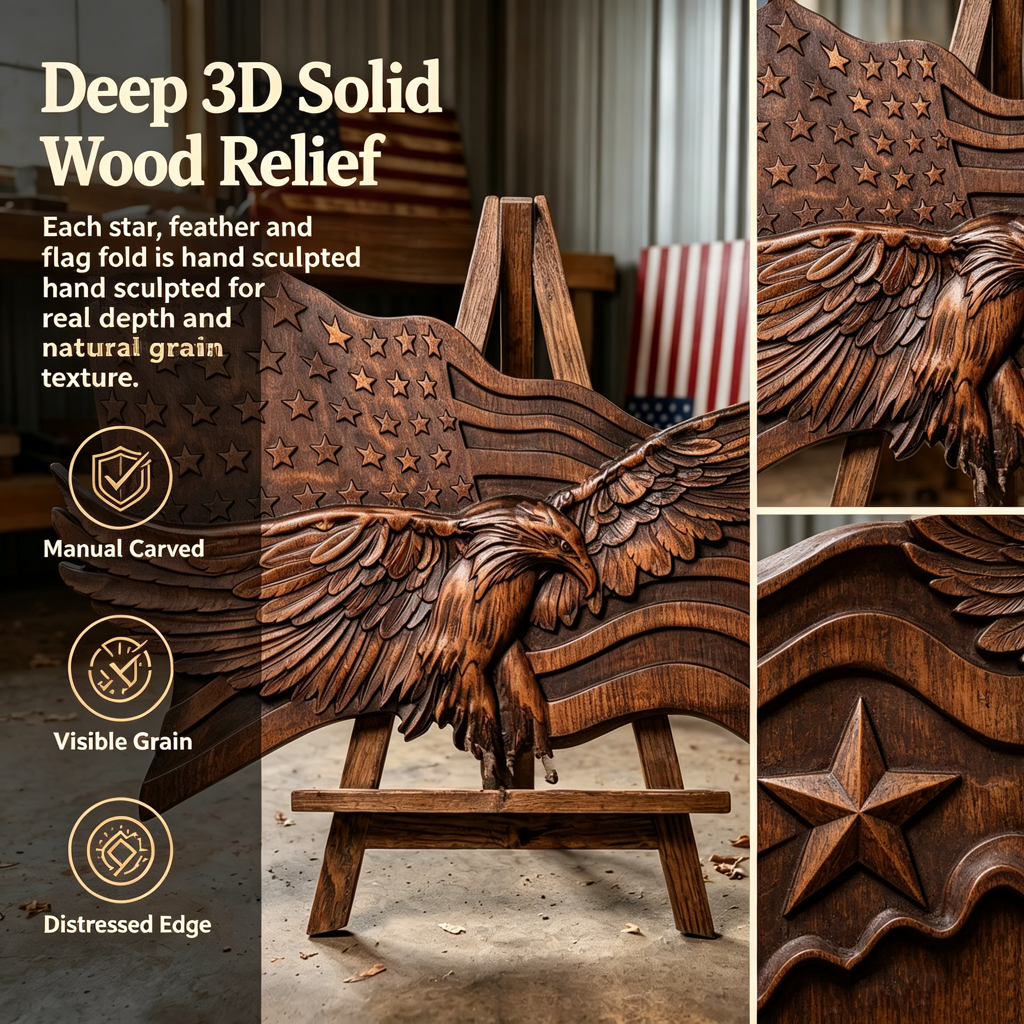 "Wings of Freedom" - Wooden Art