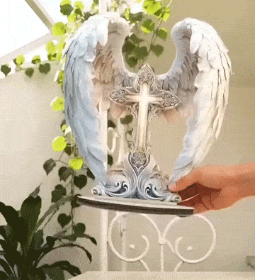 ⭐Gorgeous Angel Wings Cross Decoration