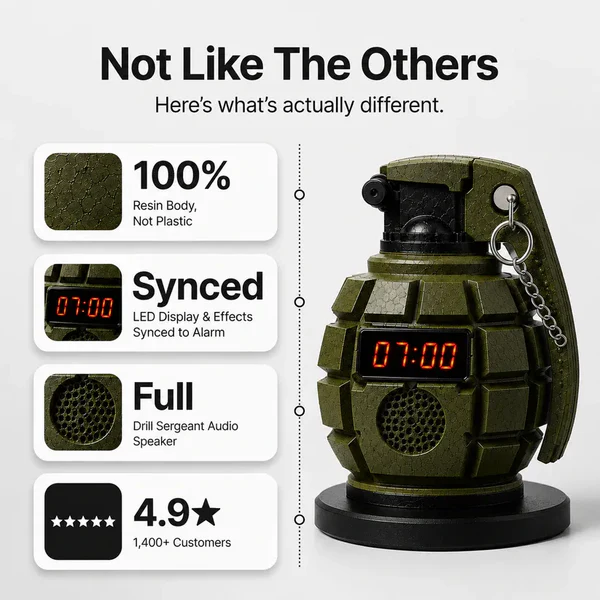 🔥Enjoy a 48% discount now!🔥Grenade Alarm Clock