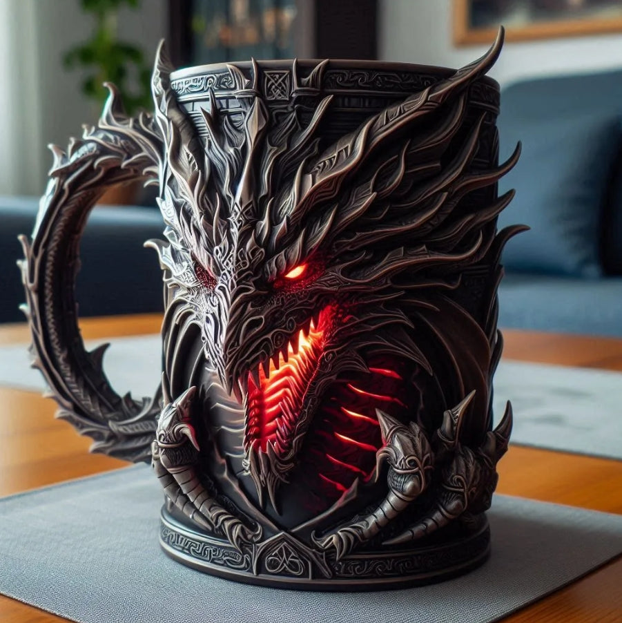 Unleash the Power of the Dragon – 3D Sculpted Dragon Mug