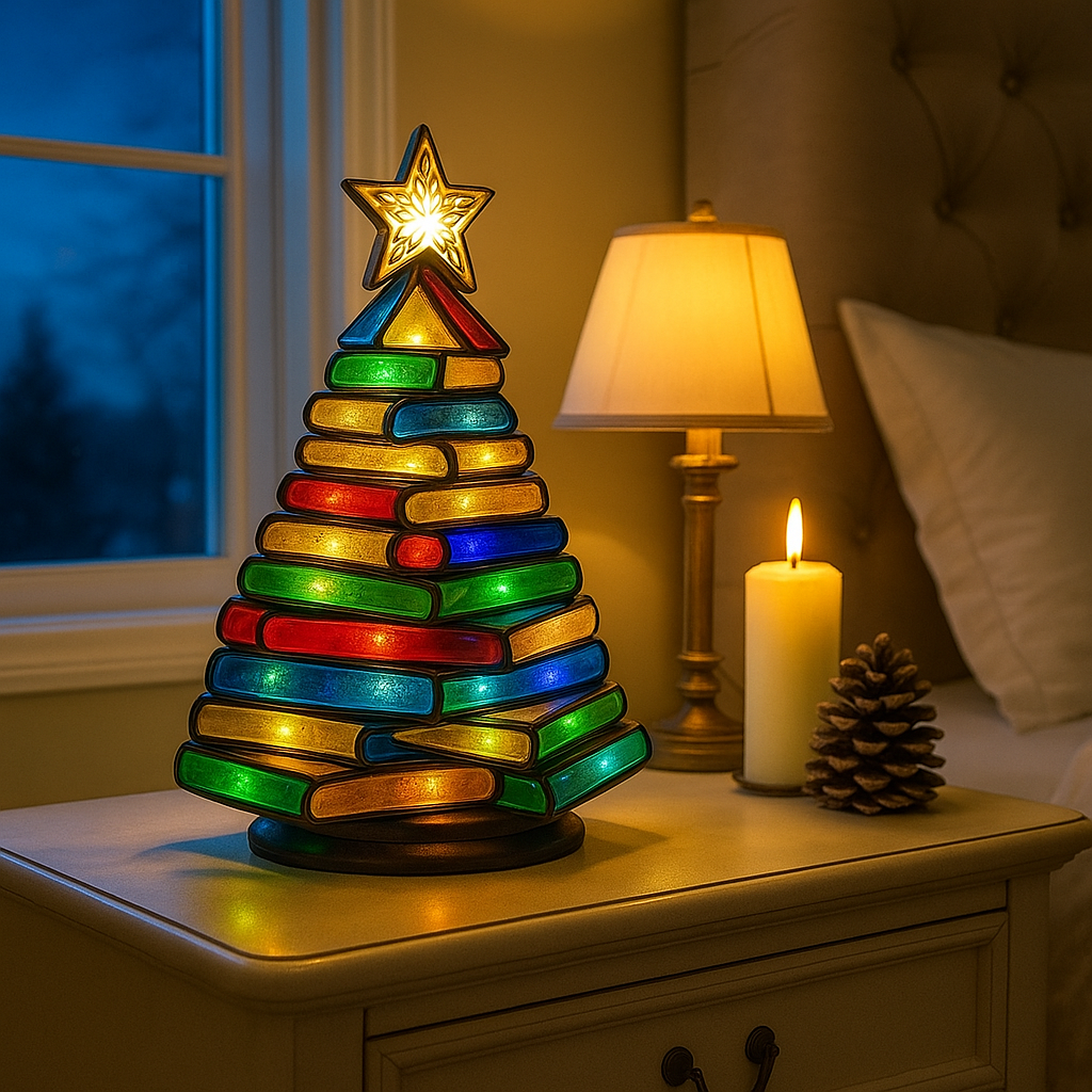 3D Christmas Book Tree Lamp