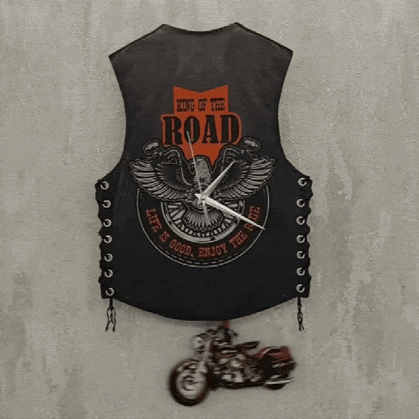 🔥Hot Sale 49% OFF 🏍️Motorcycle Vest Mute Wall Clock